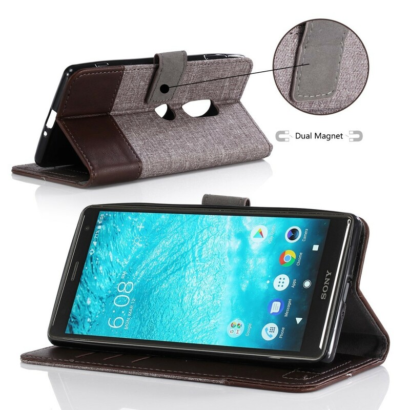 Funda Sony Xperia XZ2 Muxma efecto tela y piel