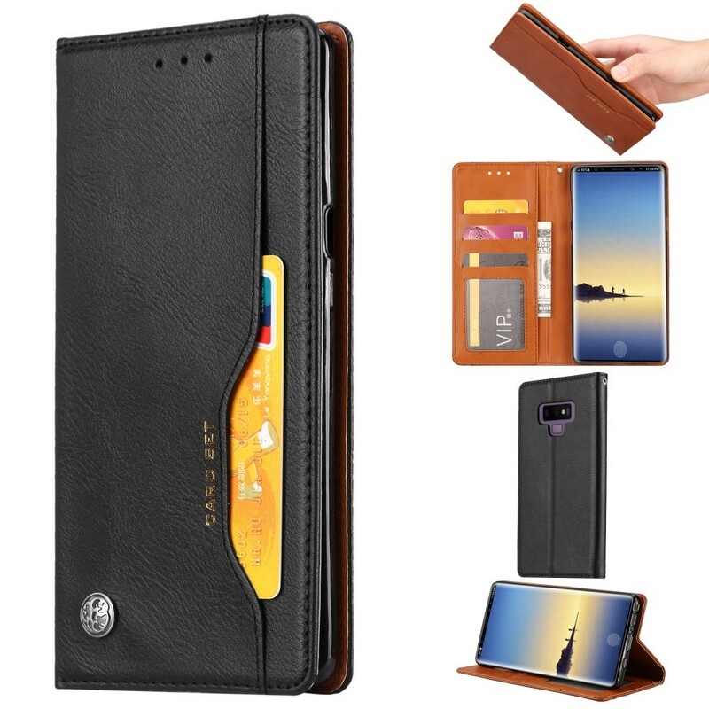 Funda Flip Cover Samsung Galaxy Note 9 Leatherette Card Funda