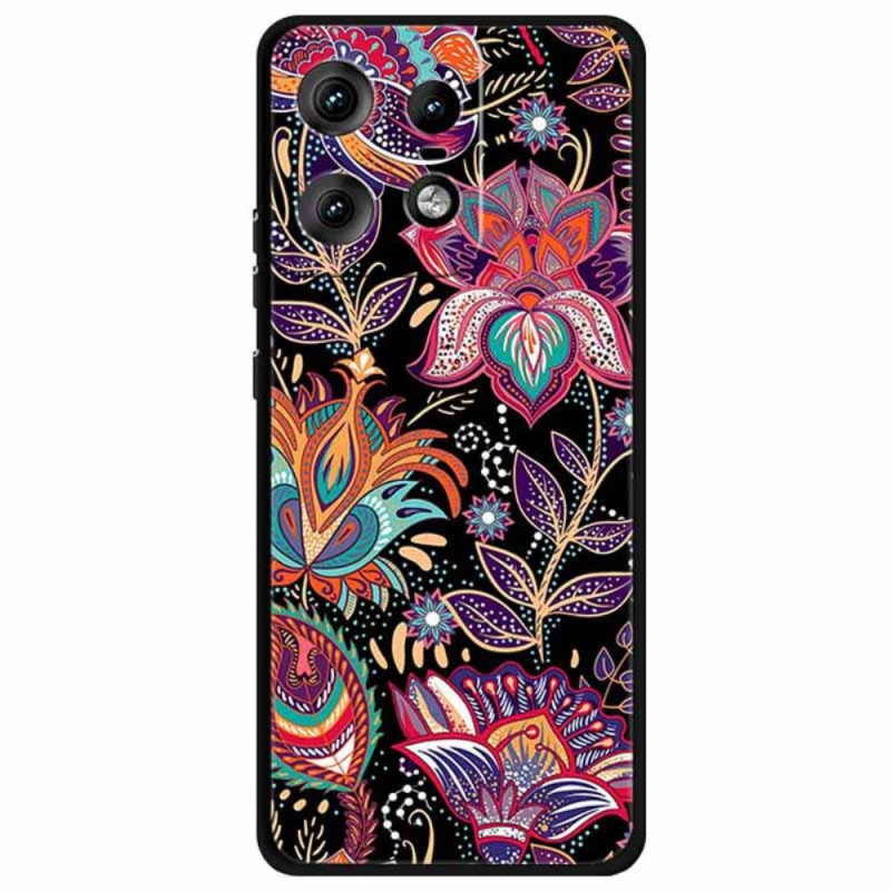 Funda Motorola Edge 50 Pro Purple Leaf