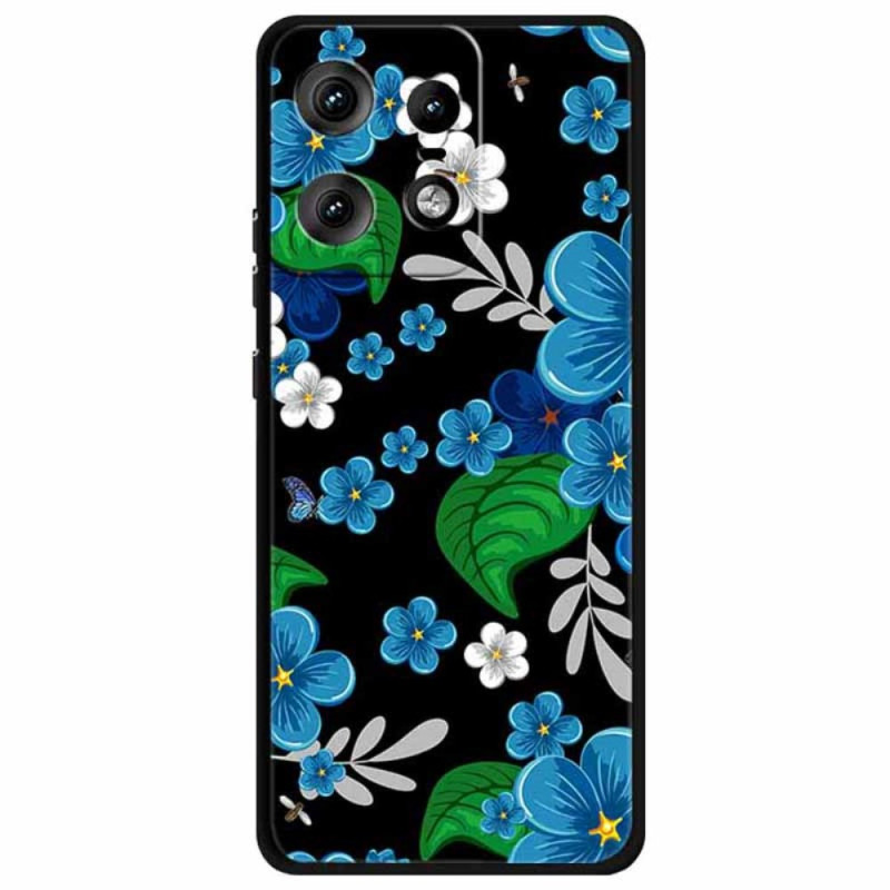 Funda Motorola Edge 50 Pro Flores Azules