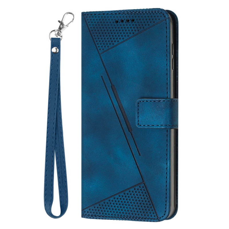 Funda Motorola Edge 50 Pro Patrón Triángulos con Colgante
