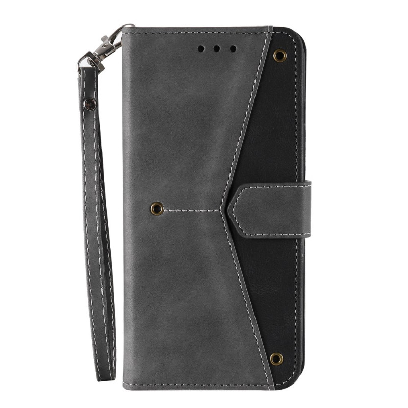 Funda bicolor con cordón para Motorola Edge 50 Pro