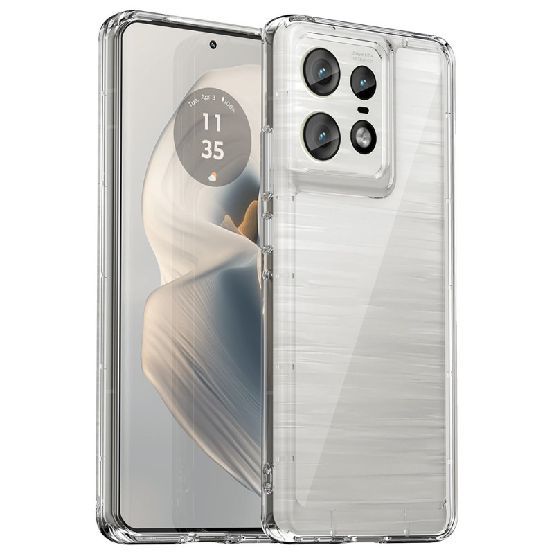 Motorola Edge 50 Pro Funda Transparente Botones Electrochapados