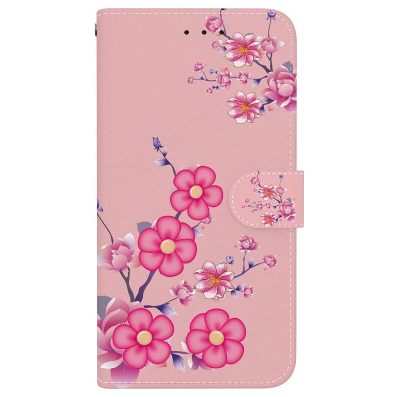 Funda de cordón Motorola Edge 50 Fusion con diseño Sakura