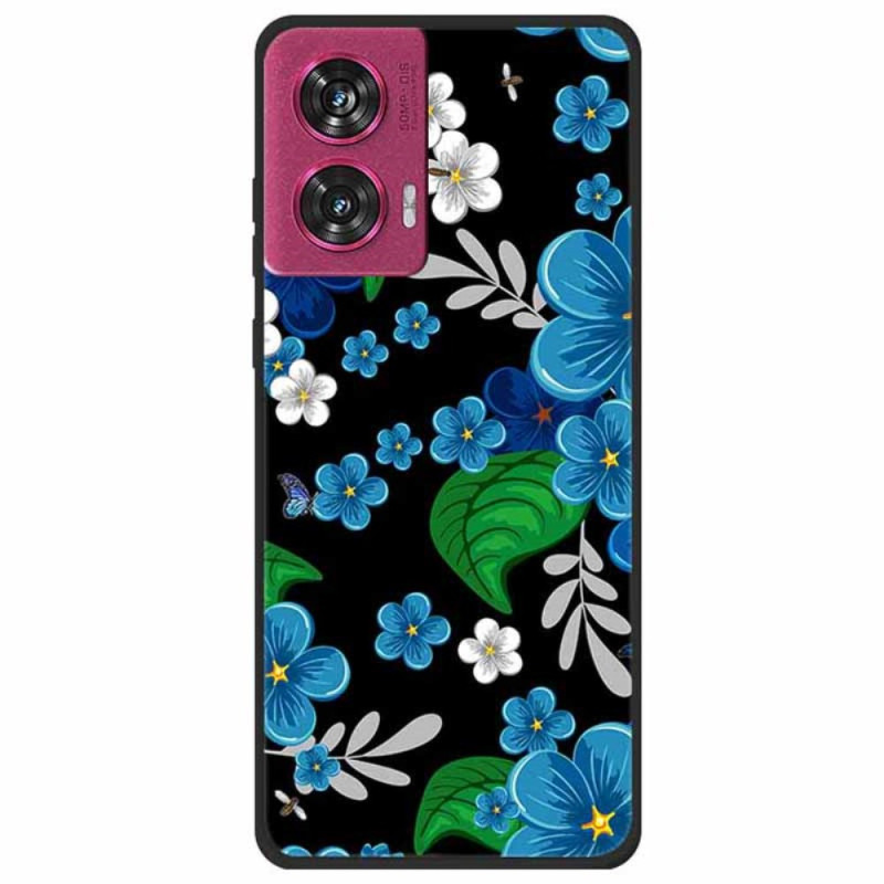 Funda Motorola Edge 50 Fusion Flores Azules