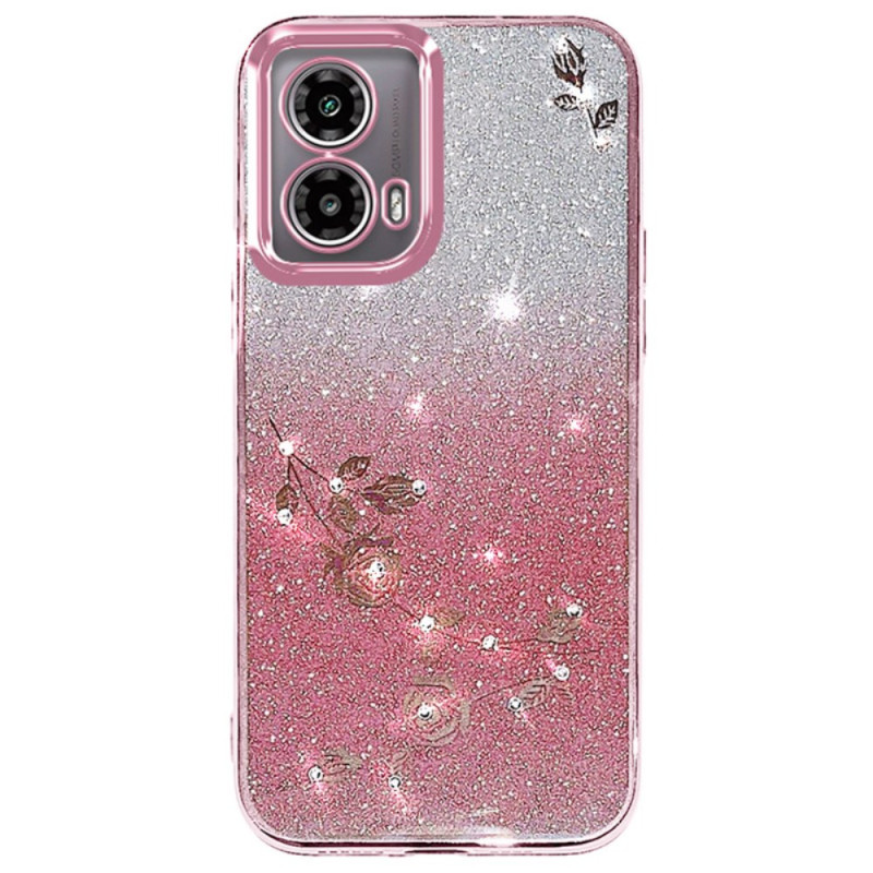 Funda Motorola Edge 50 Fusion Strass y Purpurina