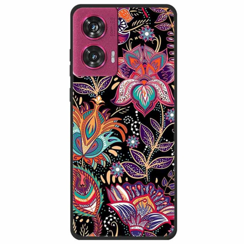 Funda Motorola Edge 50 Fusion Flores Moradas