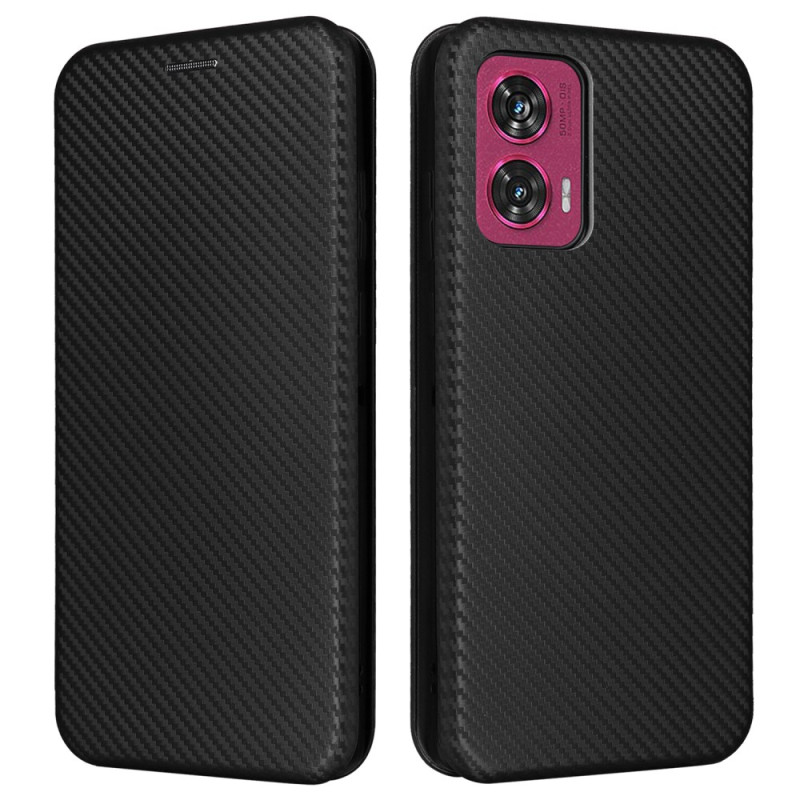 Flip Cover Motorola Edge 50 Fusion Fibra de Carbono