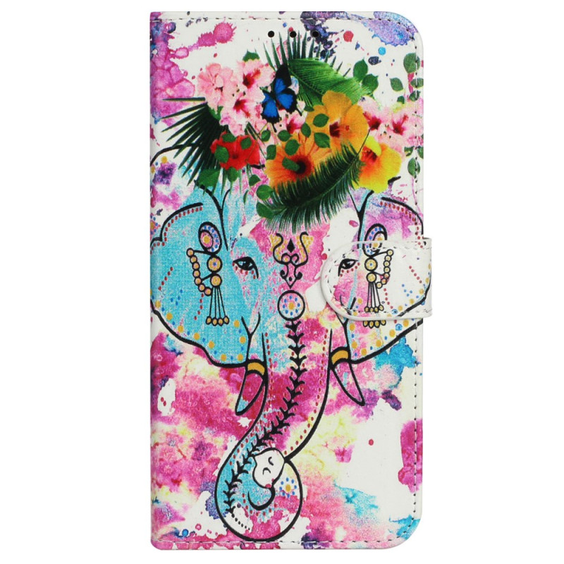 Funda iPhone 16 Elefante Floreado con Colgante
