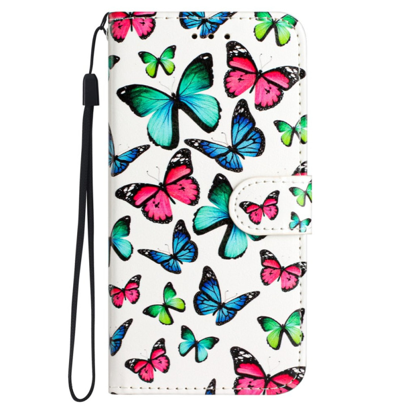 Funda iPhone 16 Mariposas con Colgante
