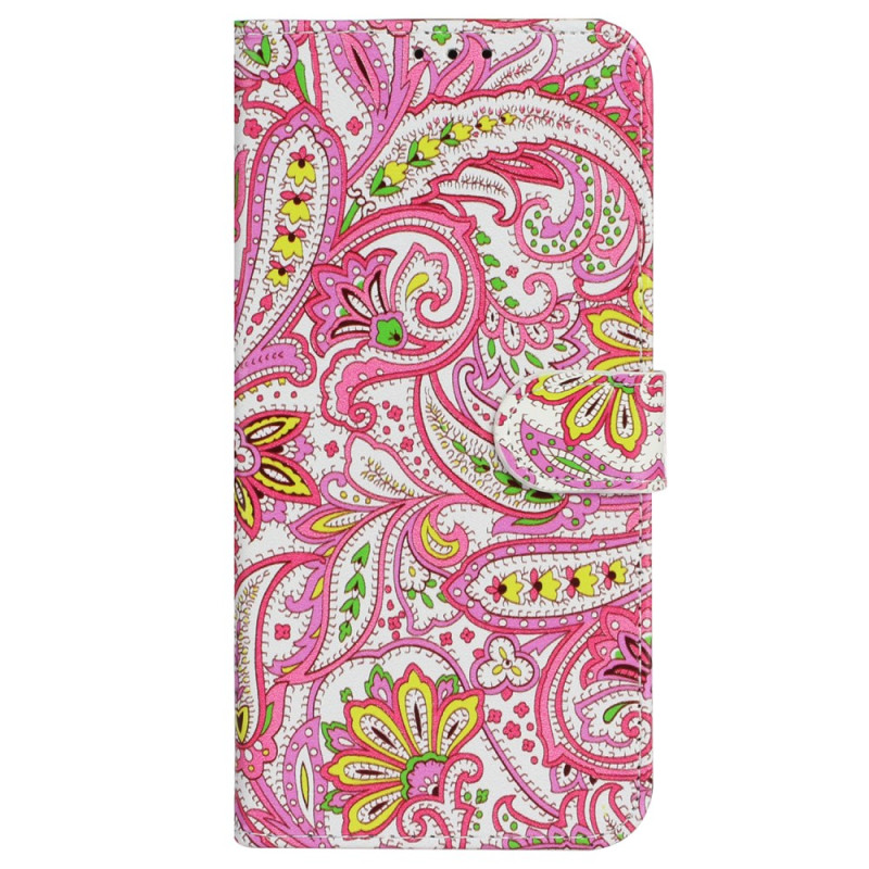 Funda para iPhone 16 Motivo floral con colgante
