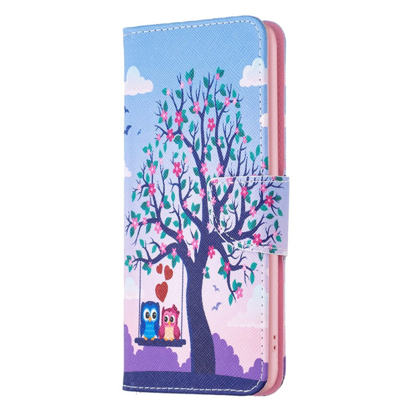 Funda iPhone 16 Pareja de búhos en el árbol