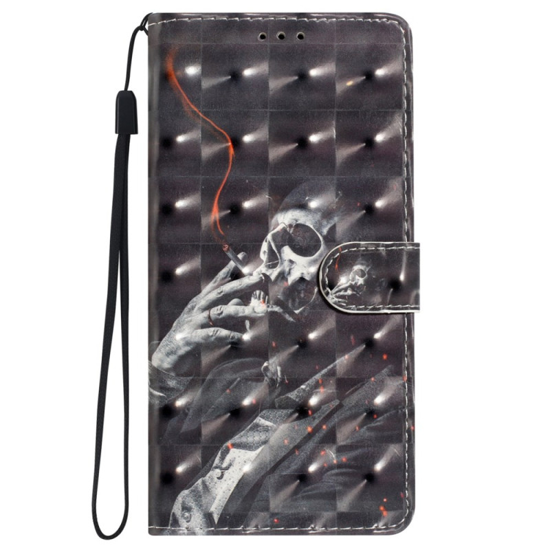 Funda de cordón para iPhone 16 Skeleton Smoking