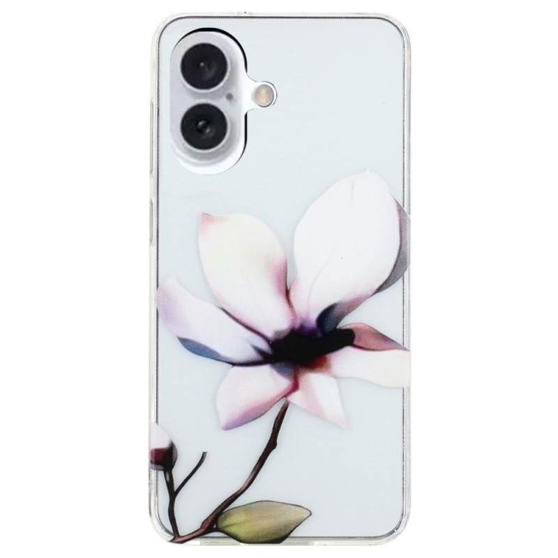 Funda iPhone 16 Flor Blanca