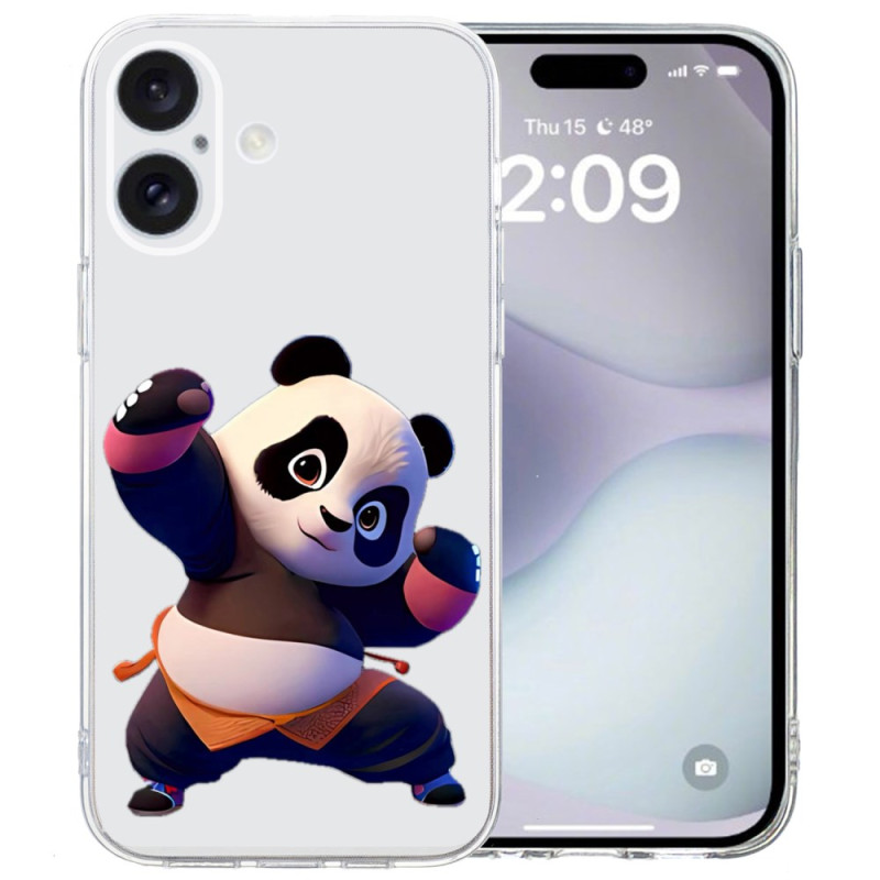 Funda iPhone 16 Borde Transparente Panda