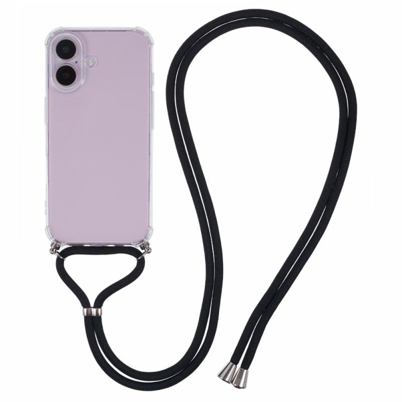 Funda transparente con cable para iPhone 16