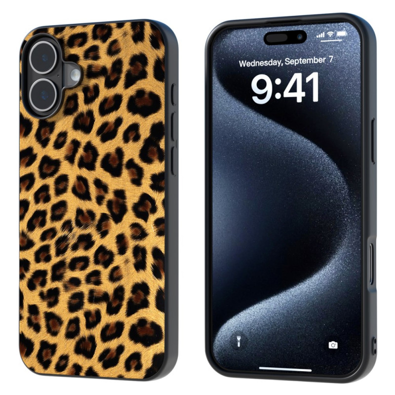 Funda iPhone 16 estilo leopardo