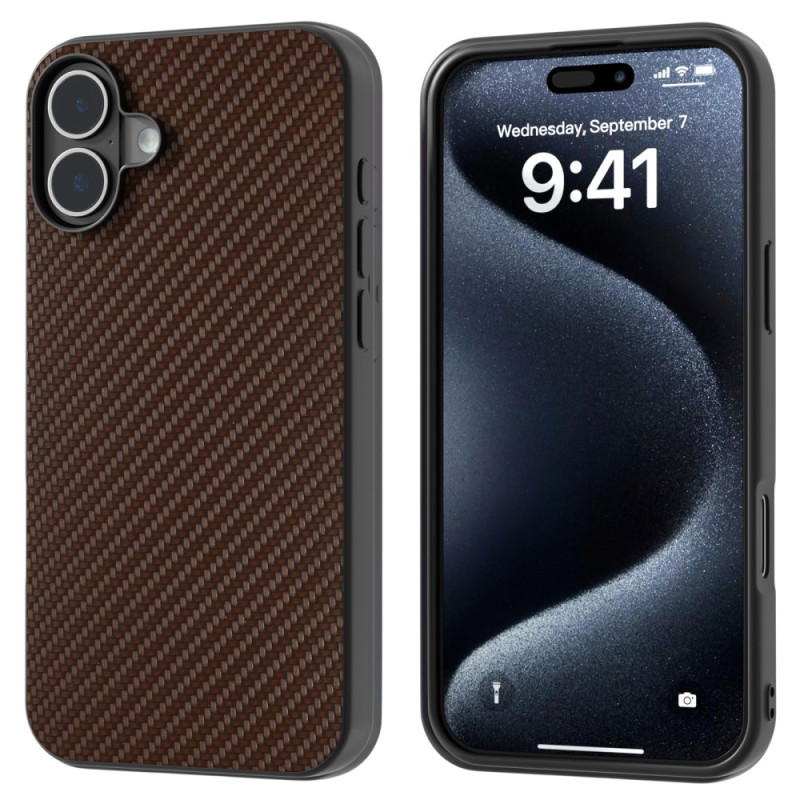 Funda iPhone 16 Textura Fibra Carbono ABEEL