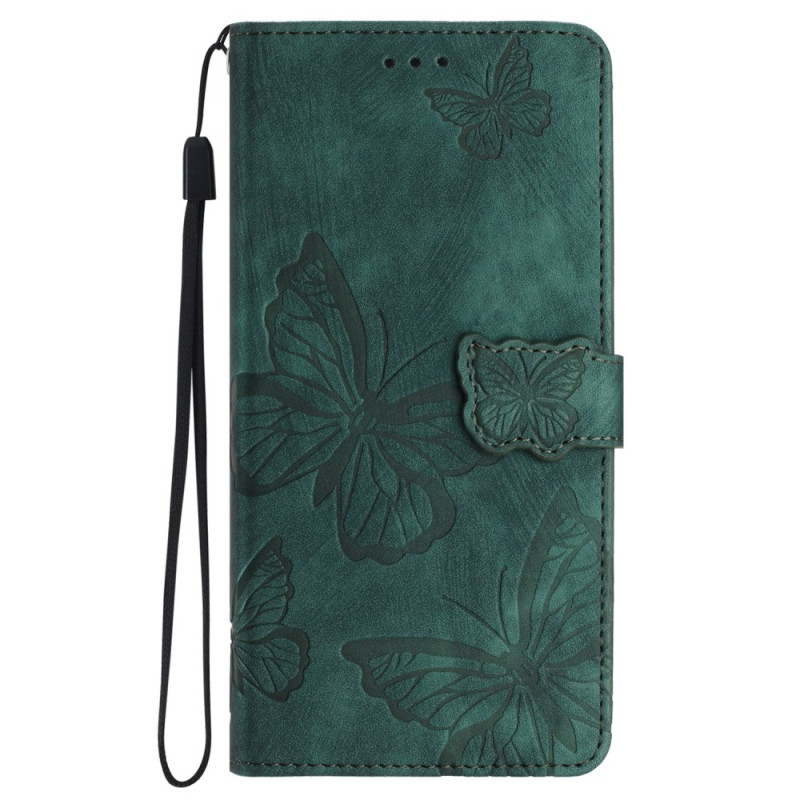 Funda iPhone 16 Wallet Patrón de mariposas