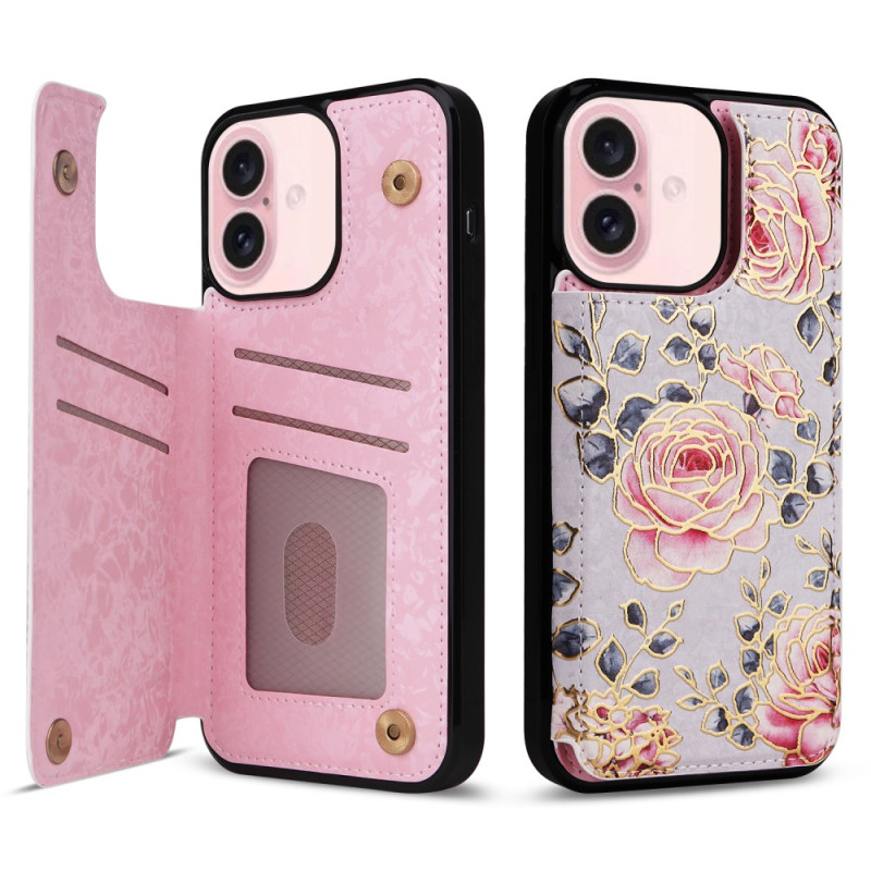 Funda iPhone 16 RFID Card Funda
 Floral