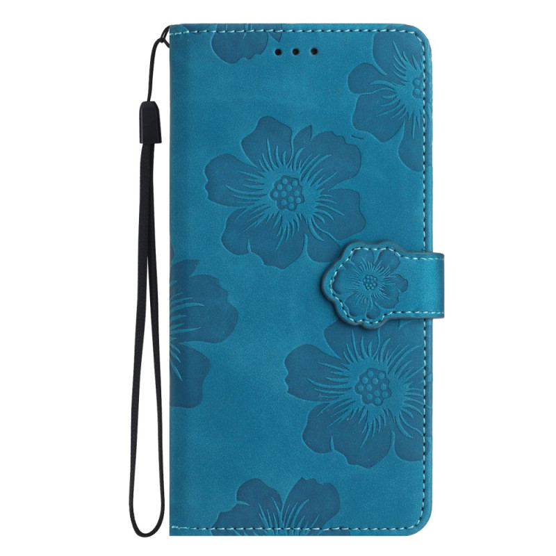 Funda para iPhone 16 Motivo floral con colgante
