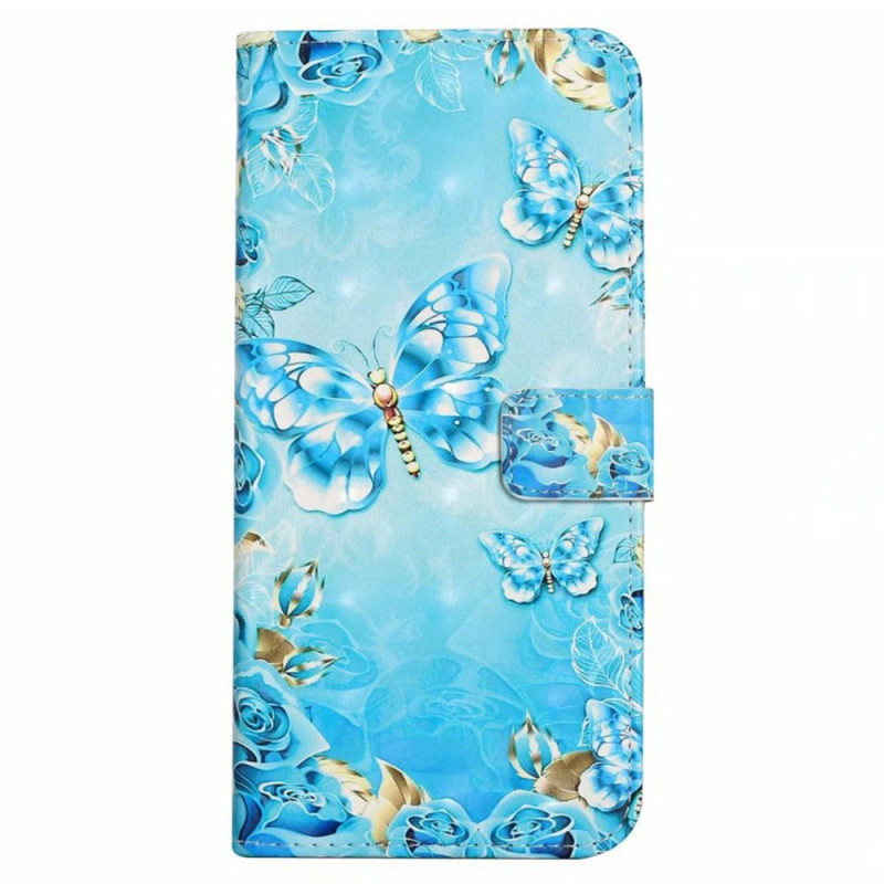 Funda iPhone 16 Mariposas Azul Claro