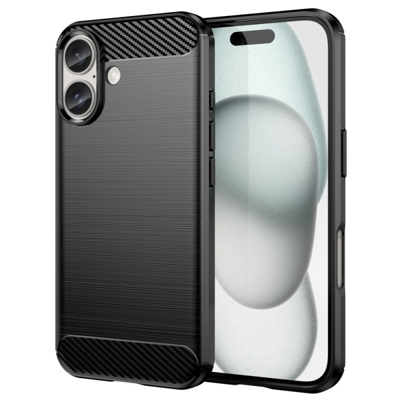 Funda de fibra de carbono cepillada para iPhone 16