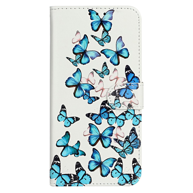 Funda iPhone 16 Plus Vuelo de Mariposas Azules