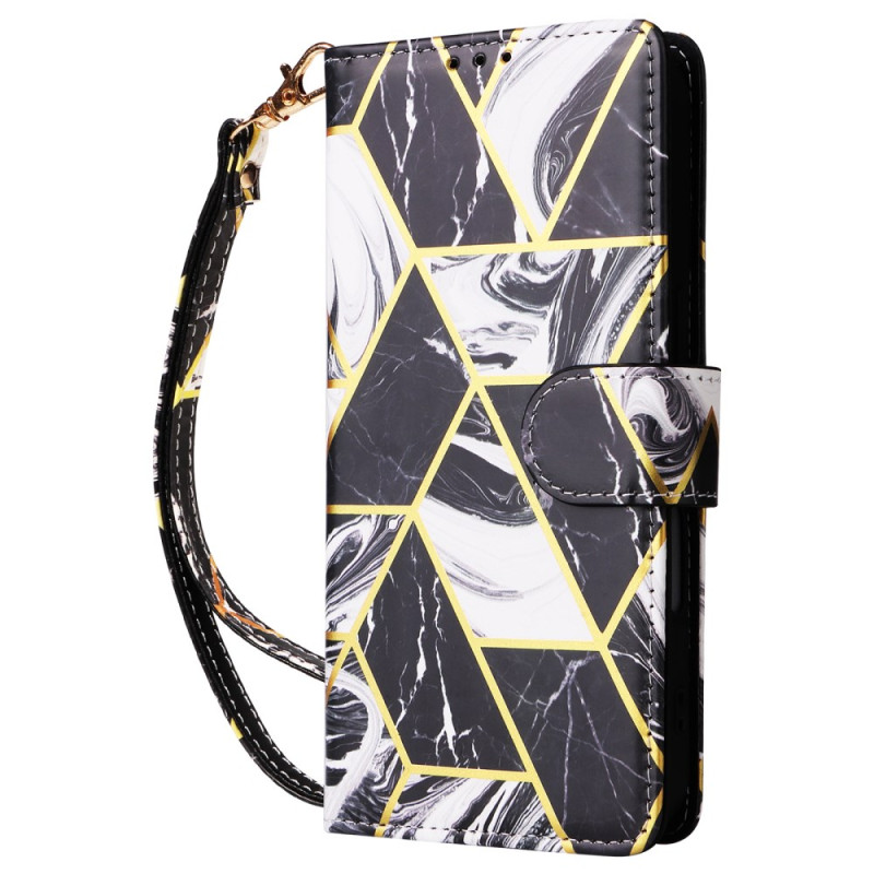 Funda iPhone 16 Plus Style Marble con colgante
