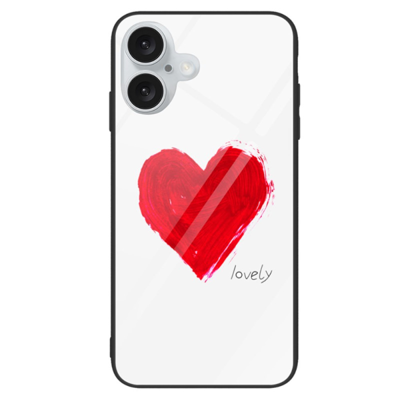 iPhone 16 Plus Hard Cover Corazón de cristal