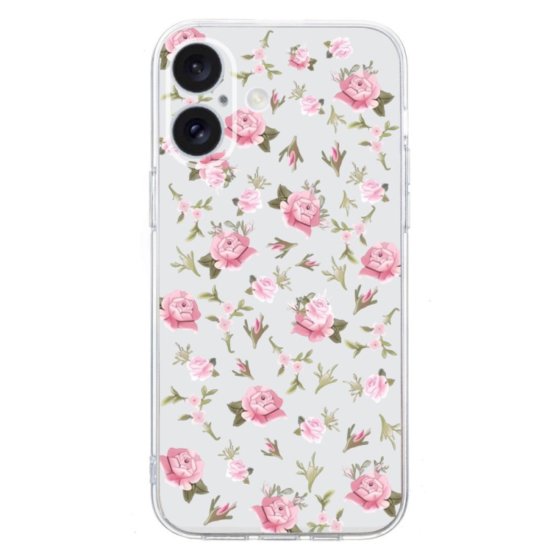 Funda iPhone 16 Plus Flores Pequeñas Rosa