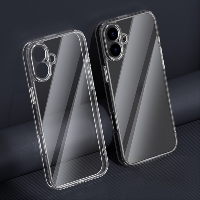 Funda de cristal templado transparente para iPhone 16 Plus