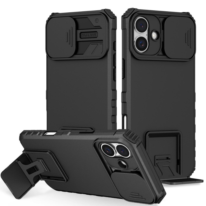 Funda iPhone 16 Plus Cámara Deslizante y Soporte