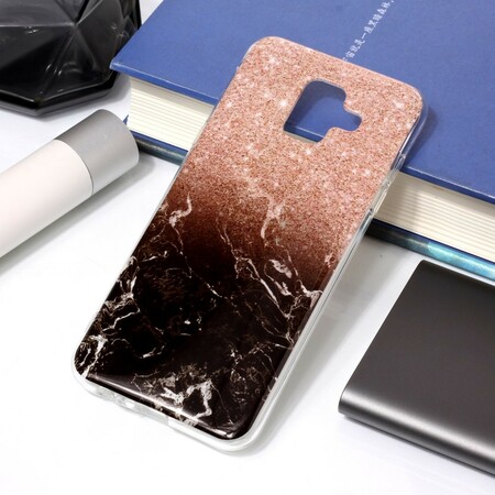 Funda de mármol con purpurina para el Samsung Galaxy A6