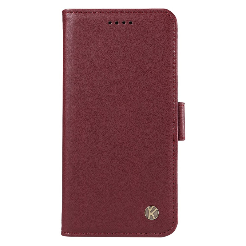 Funda de polipiel para iPhone 16 Plus YIKATU