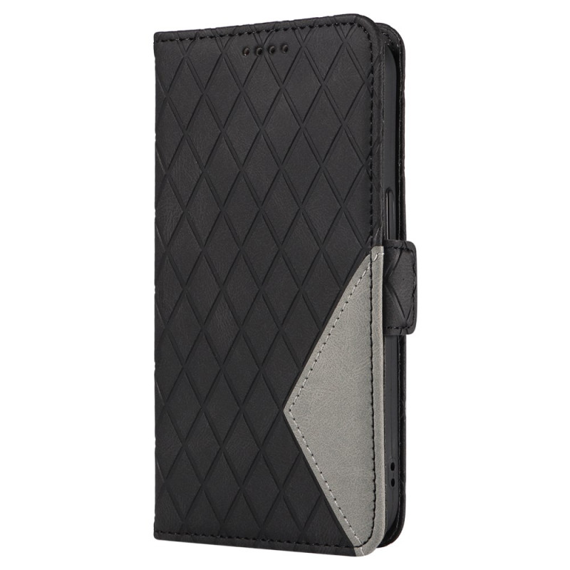 Funda para iPhone 16 Plus Patrón Losanges con colgante
