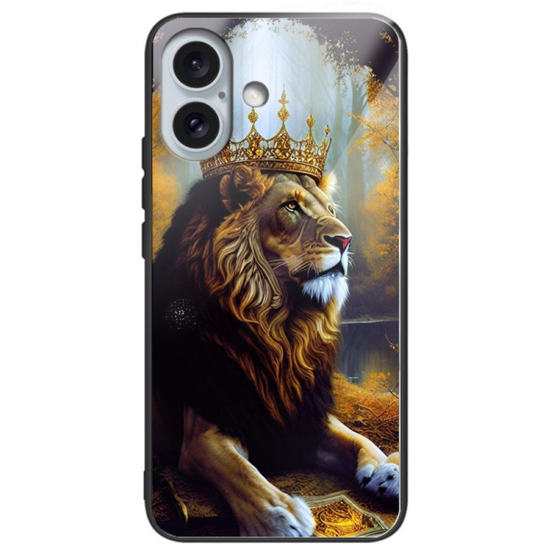 Funda de cristal templado para el teléfono 16 Plus del Rey León