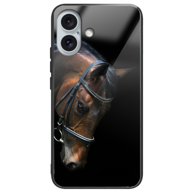 Funda iPhone 16 Plus Cristal Templado Cabeza de Caballo