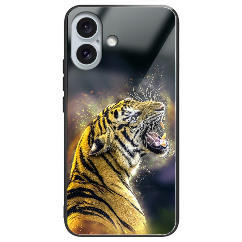 Funda iPhone 16 Plus Cristal Templado Tigre Rugiente