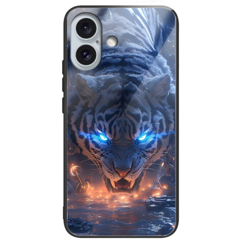 Funda iPhone 16 Plus Tiger Printed Cristal templado