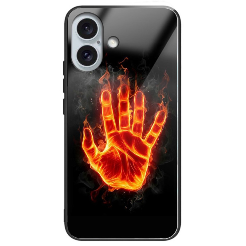 Funda iPhone 16 Plus Cristal Templado Palma de Fuego