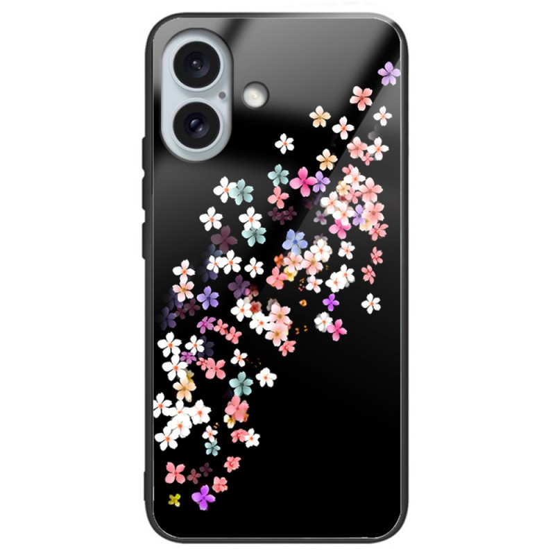 Funda iPhone 16 Plus Cristal Templado Patrón Floral