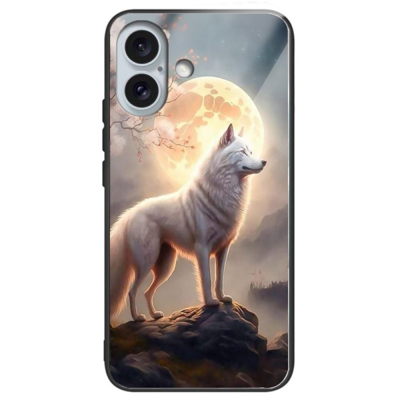 Funda iPhone 16 Plus Cristal Templado Moonlight Wolf