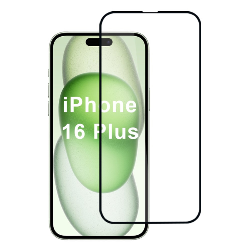 Protección integral de cristal templado para la pantalla del iPhone 16 Plus