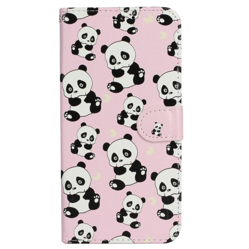 Funda iPhone 16 Pro Small Pandas con cordón de seguridad