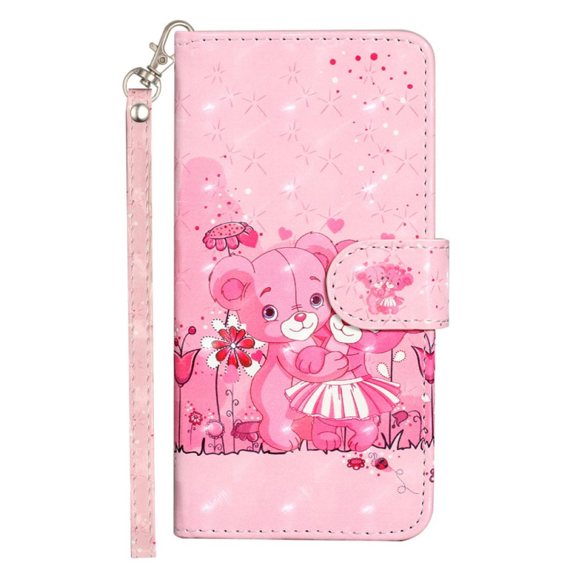 Funda iPhone 16 Pro Oso de peluche con cordón