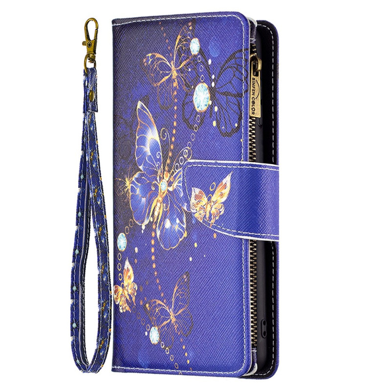 Funda iPhone 16 Pro Wallet Purple Butterflies