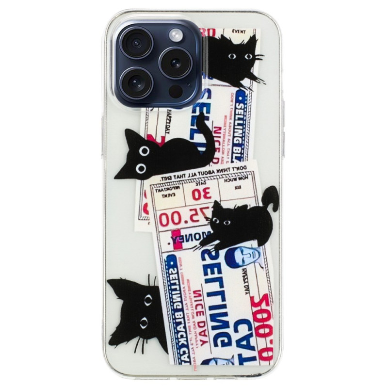 Funda iPhone 16 Pro Gatos Negros