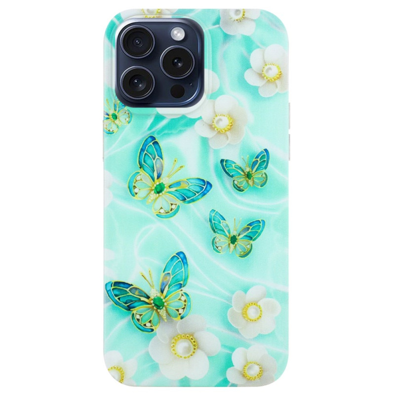 Funda iPhone 16 Pro Mariposas Verdes