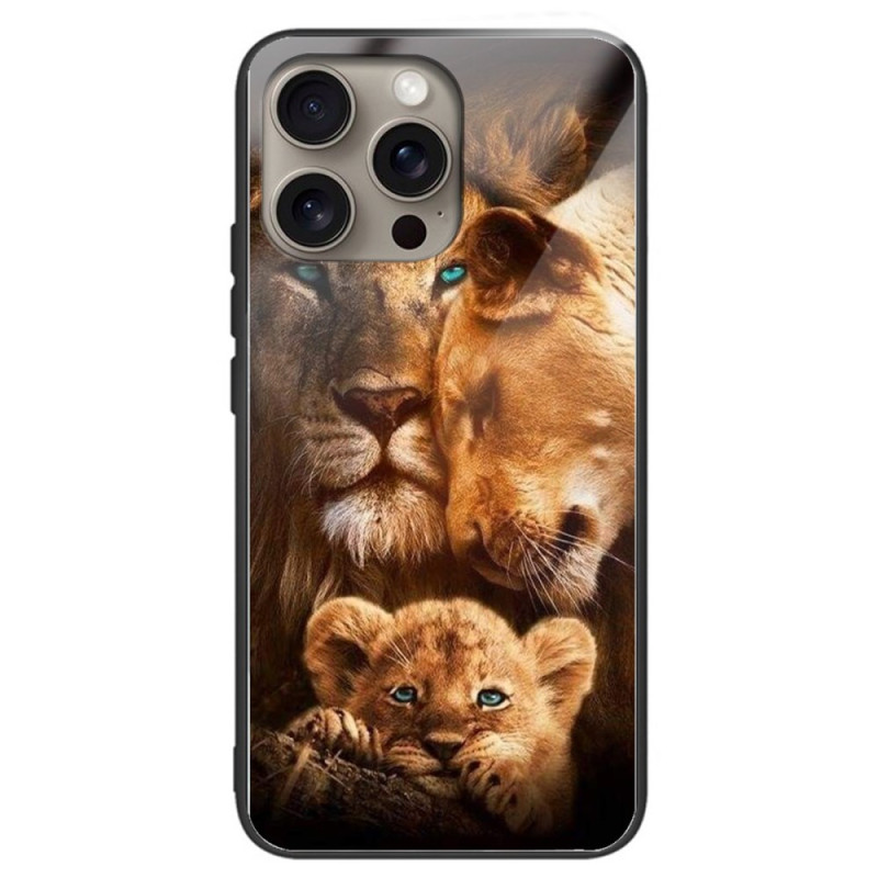 Funda iPhone 16 Pro Cristal Templado Leones